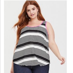 TORRID Brand - Black & White striped tank - Size 1